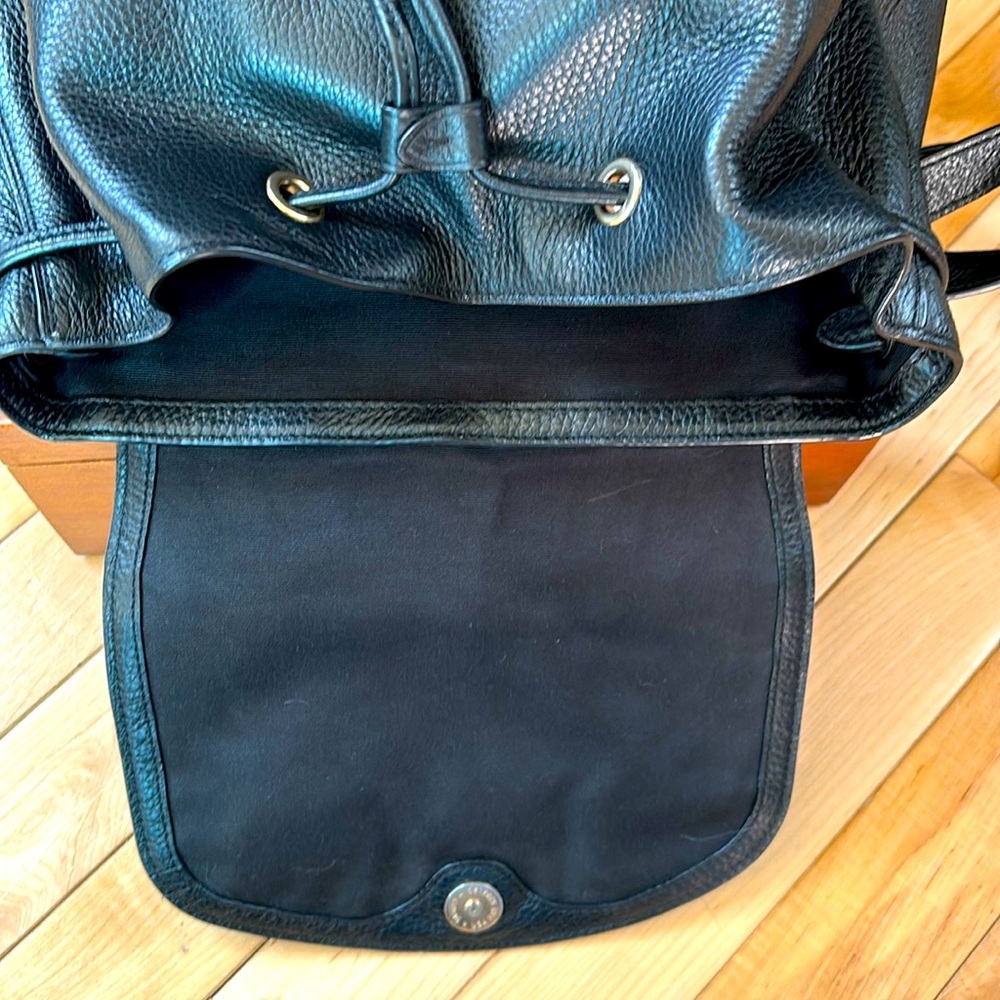 Coach Black Leather Backpack - Picture 6 of 8